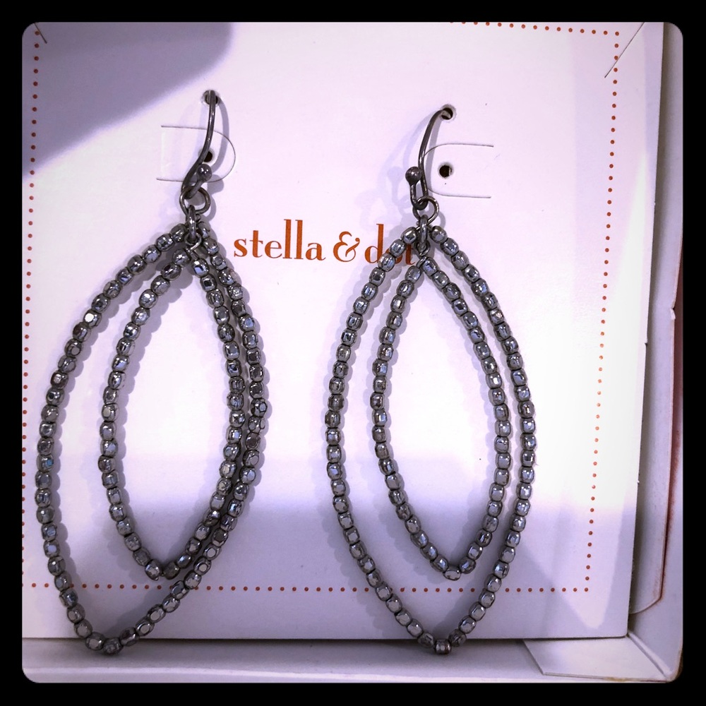 New Stella and Dot silver earrings